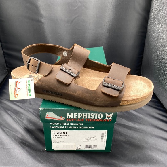 Mephisto Men's Nardo Sandals- Dark Brown